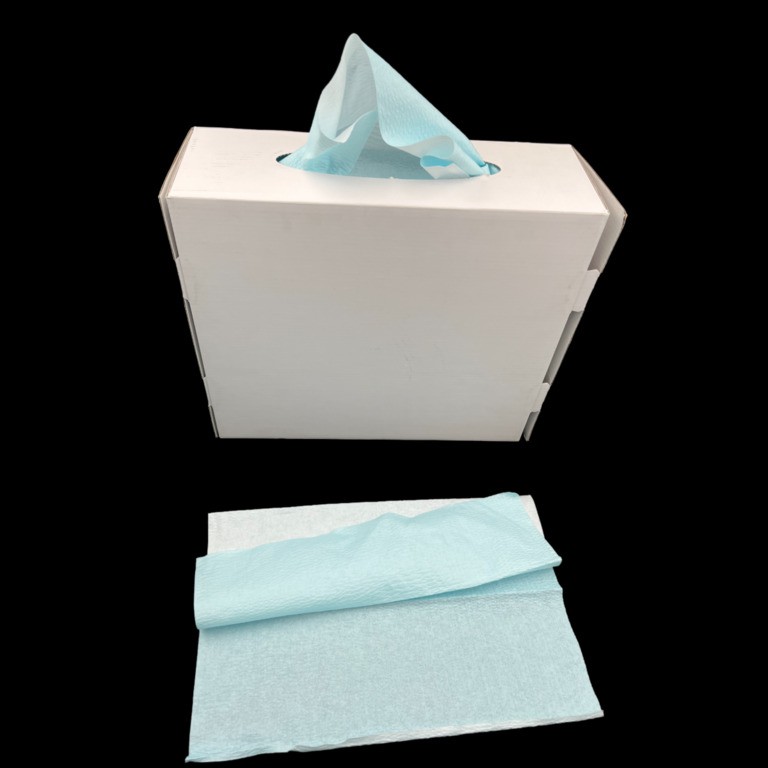 Turquoise Bark-Like Texture Crinkled Spunlace